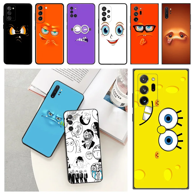 

Silicone Phone Case for Samsung M54 A24 S8 M30S M11 M21 M31 M01 M51 M32 M12 M04 M62 M22 M52 M23 M33 M53 M13 Cartoon Face Cover