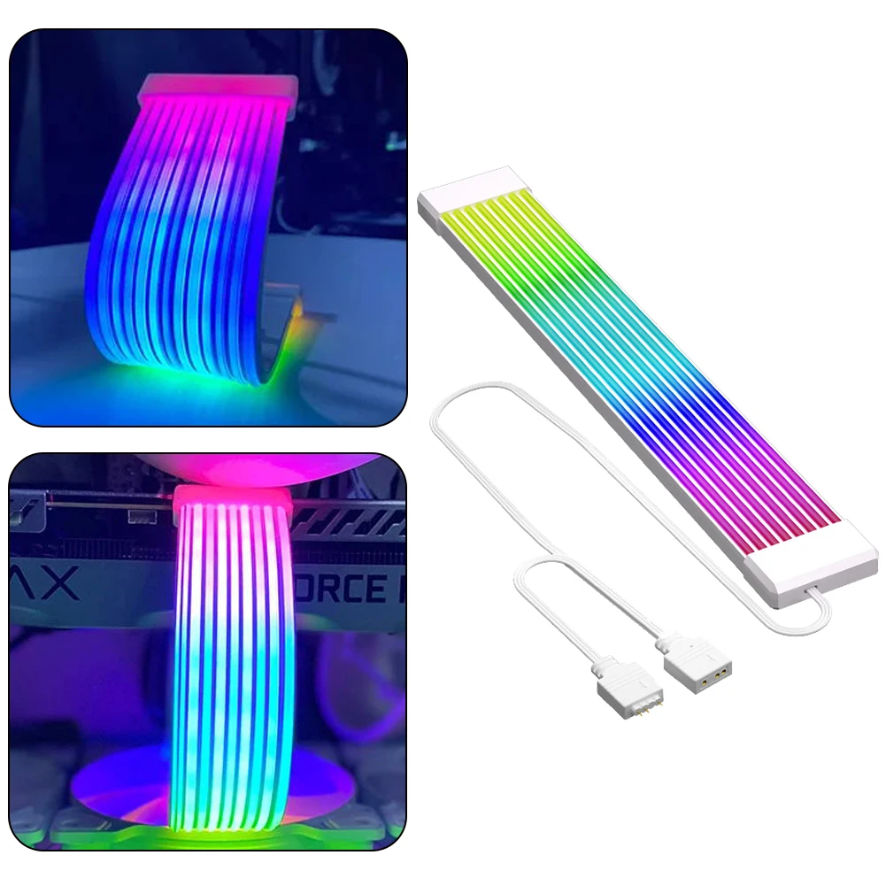 Удлинитель кабеля RGB GPU 5 в 3Pin PC RGB GPU кабель 8Pin 24Pin PSU RGB ...