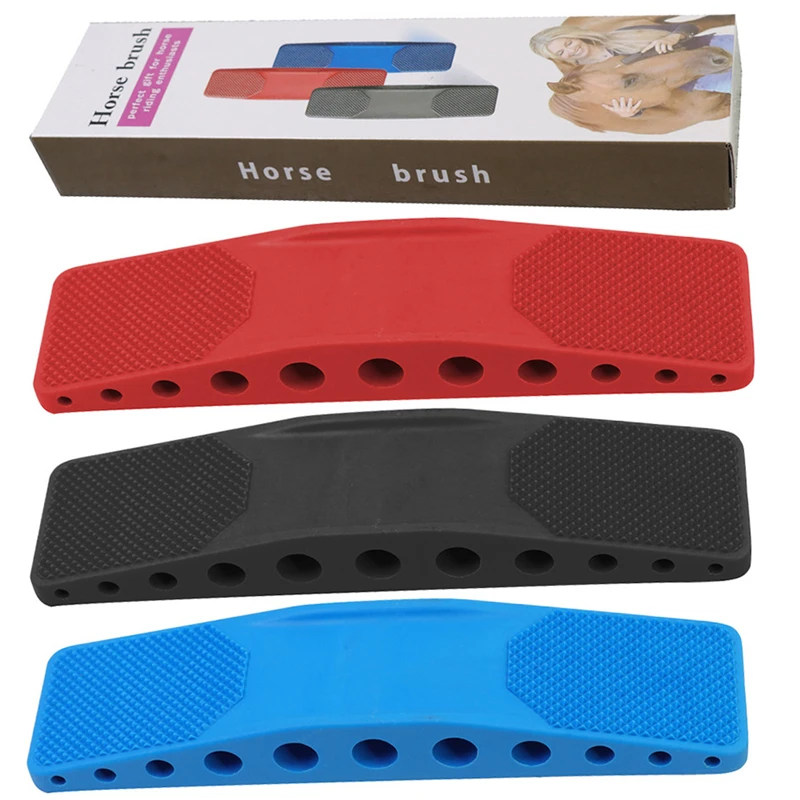 

6in1 Horse Massage Brush Removal Hair Shedding Grooming Massage Brush Sweat Cleaning Scrubber Horse Shedding Tool Equestrian