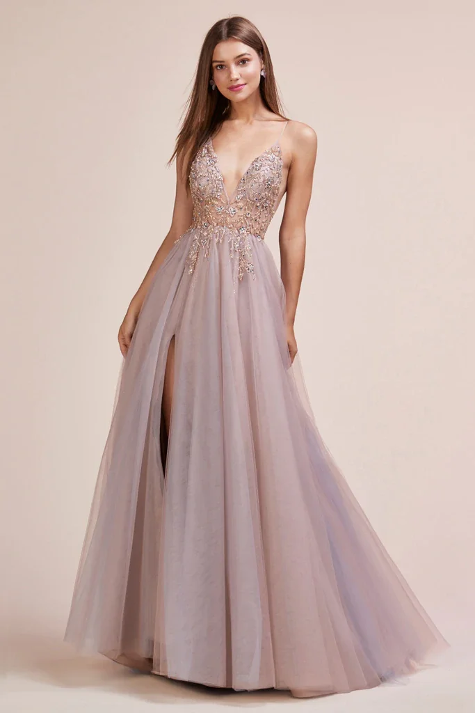 

Beaded tulle dress
