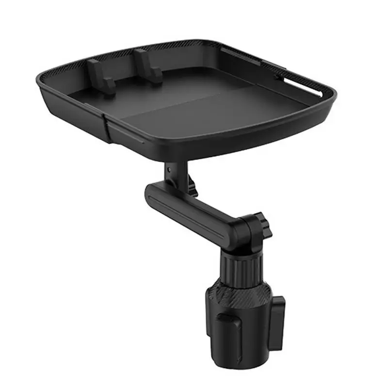 

Cup Holder Tray Table Car Food Cup Holder Tray Food Drink Phone Snack Tray With 360Rotating Table Adjustable Base Car Essentials
