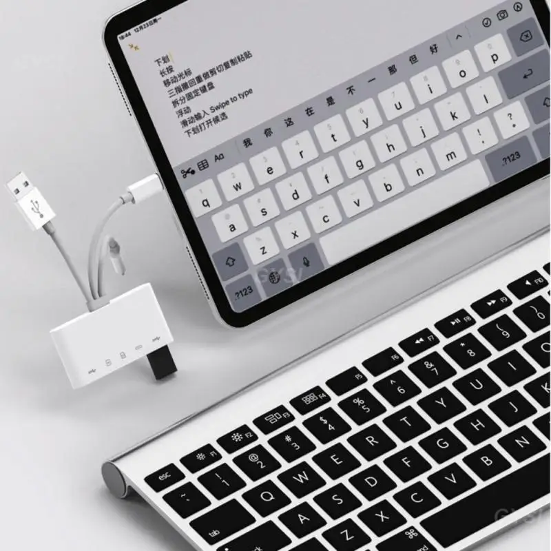 

Type-c Docking Station Multi-function Portable For Iphone Ipad For Apple Ios 13 Computer Accessories Otg Usb Adapter Usb-c Hub
