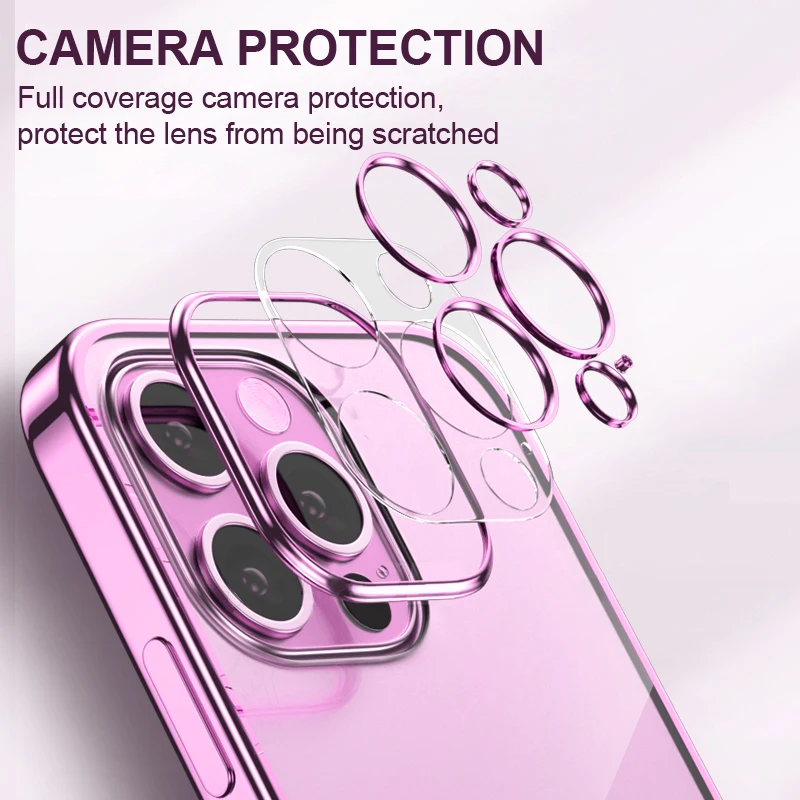 Квадратный прозрачный чехол из ТПУ для iPhone 13 12 11 Pro Max Mini XS MAX XR X 7 8 PLUS SE 2020