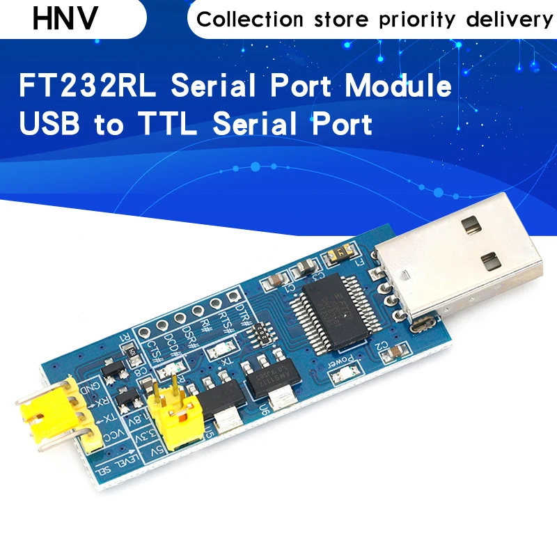 

FT232RL serial port module USB to TTL serial port small board 5V 3.3V 1.8V level Download the burn line