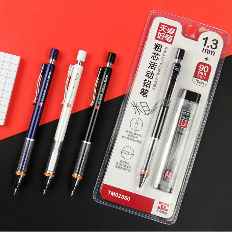 Mechanical Pencil 1.3mm 3B Pencil Refills High Quality Automatic Pencil Drawing Sketch Office Supplies Stationery