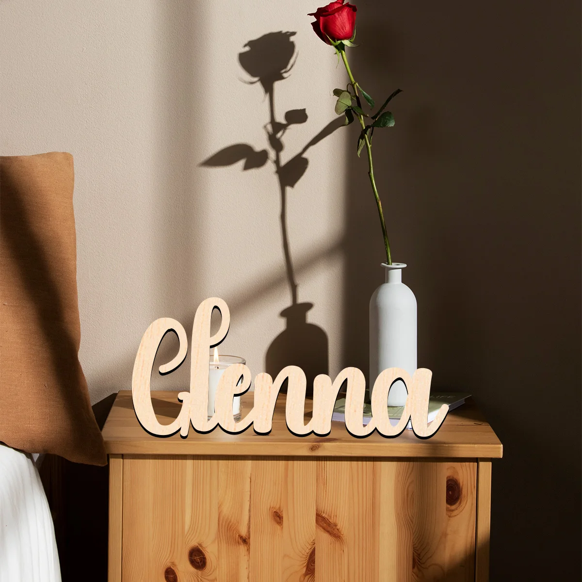 1 шт. красивые шрифты BFC с омелой и поцелуями индивидуальное имя деревянная