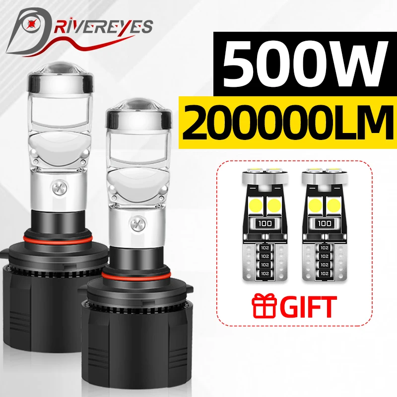 

H7 Bi LED Projector Lens 200000LM H4 H11 9005 HB3 9006 HB4 H8 H16 H9 6500K White Car Lights Turbo Car Lights Canbus 12V 24V LHD