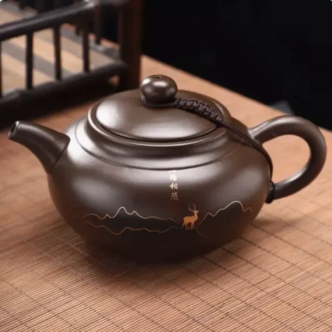 Фиолетовый чайник из исинской глины JINGDE TEA SET