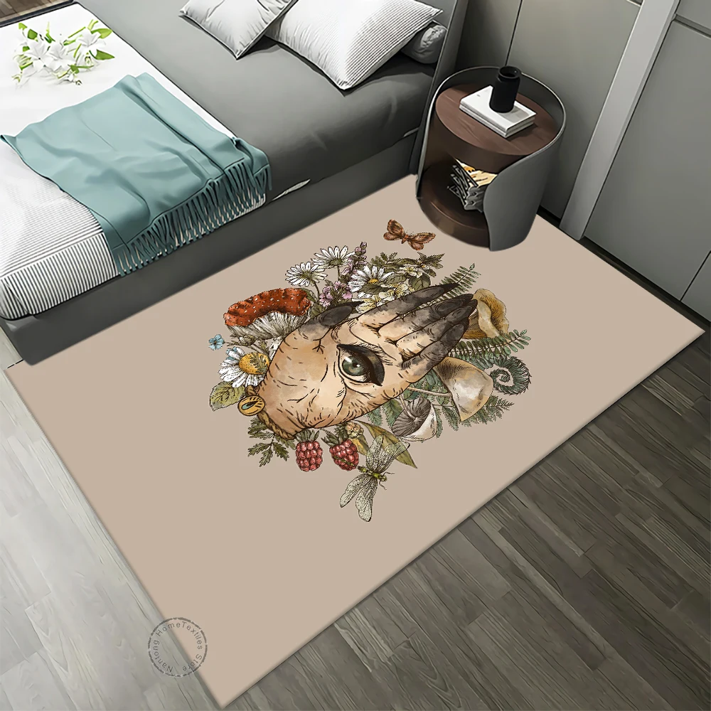 

Mandala NewYear Gift Printed Round Carpet for Living Room Rugs Camping Picnic Mats Flannel Anti-Slip Rug Yoga Mat stranger thing