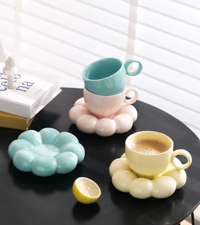 

Cup And Saucer 에스프레소 잔 Sunflower Mug With Dish Ins Cute Breakfast Mug For Living Room Coffee Bar Decor Coffee Cup Tazas