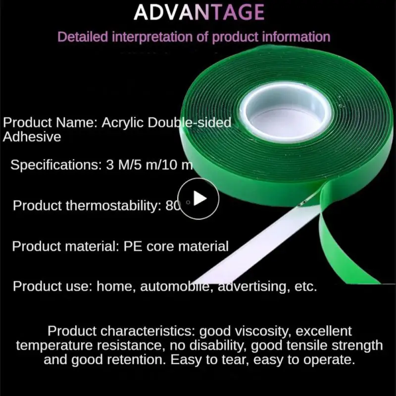 

Transparent No Traces Sticker Thick Weather-resistant Adhesive Tape Home Supplies Double-sided Adhesive 0.8mm Acrylic