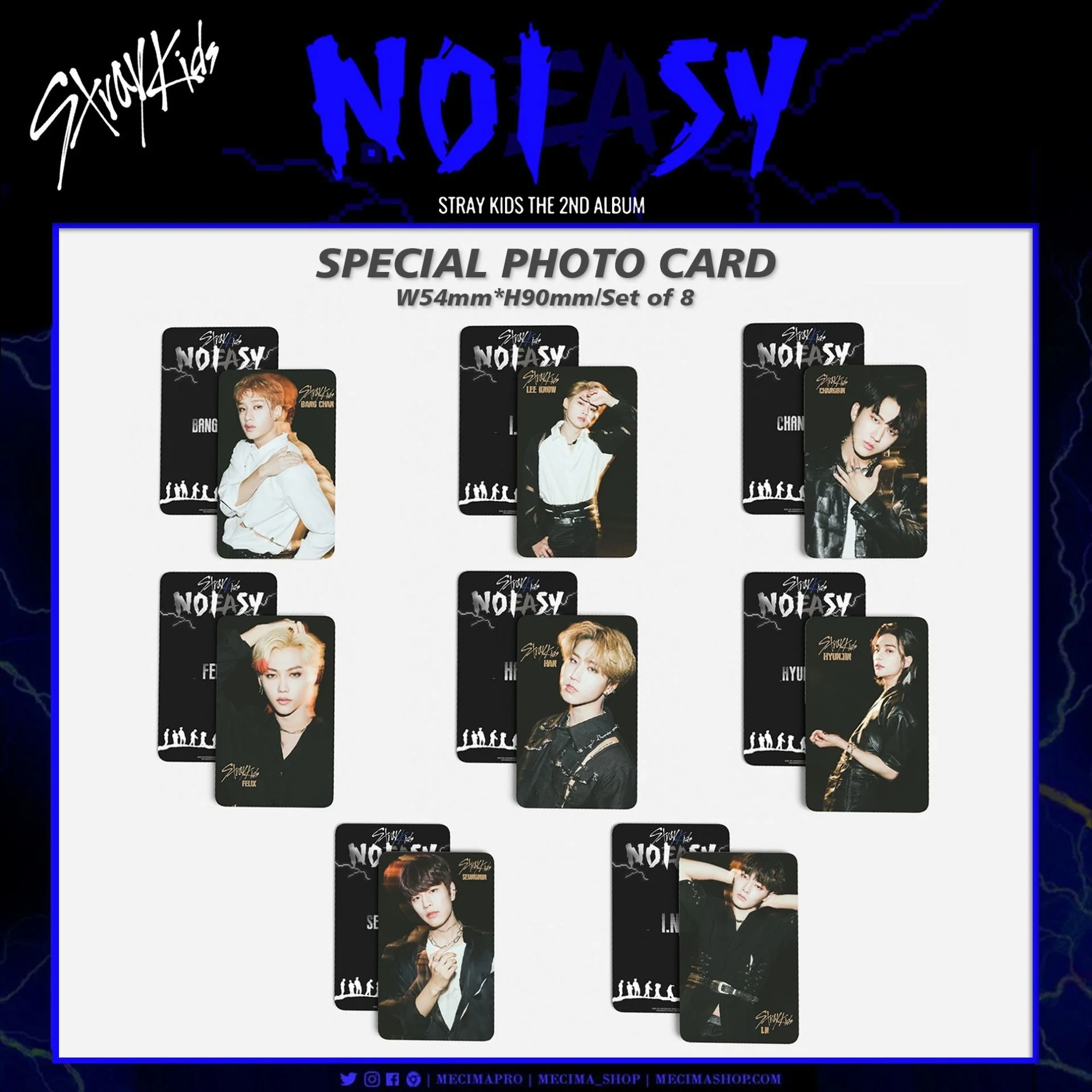 

8/Set KPOP Stray Kids Photo Cards LOMO New Album Postcard "NOEASY" Polaroid High Quality Cards LEE KNOW Fans Collection Gift