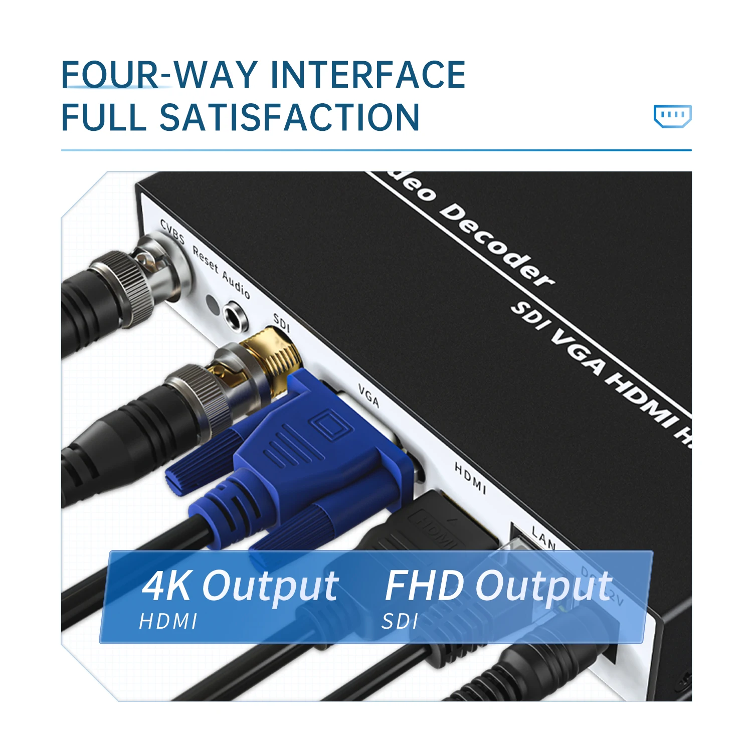 Фото SDI 4K UHD H.265 H.264 RTSP RTMP SRT UDP к HDMI видеоприставке декодер VGA низкая Lantency Repleace Topbox и пк передатчик №4