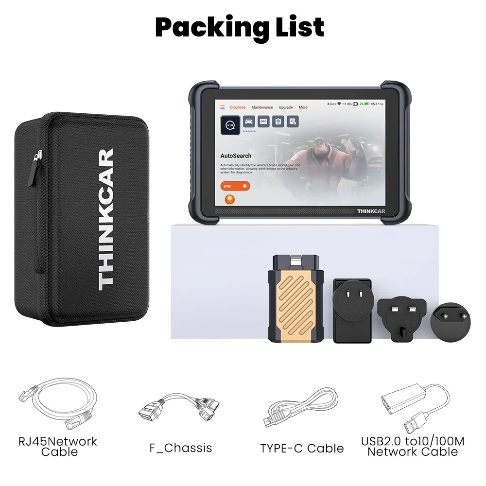 

THINKCAR THINKSCAN 689BT OBD2 диагностический инструмент пожизненное бесплатное обновление DOIP CANFD двунаправленное кодирование ЭБУ активный тест 34 сброса автосканер
