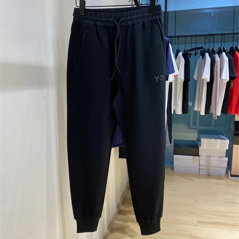 

Autumn Y-3 Yohji Yamamoto And Winter Leisure Sports Pants Printing Drawstring Men's Straight Bucket Leg Closing Trousers