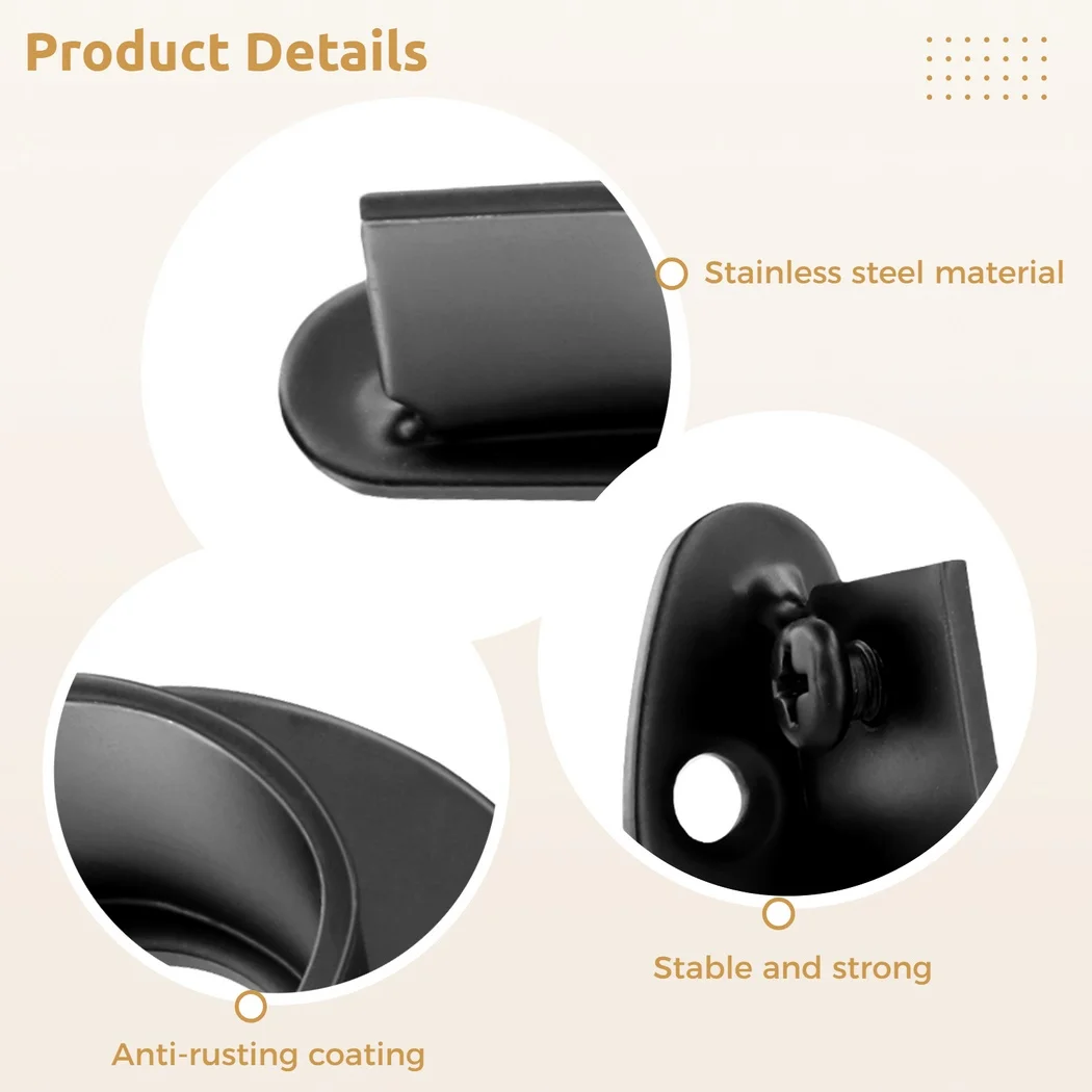 6 шт. кронштейн для карниза из нержавеющей стали держатель U-образной формы