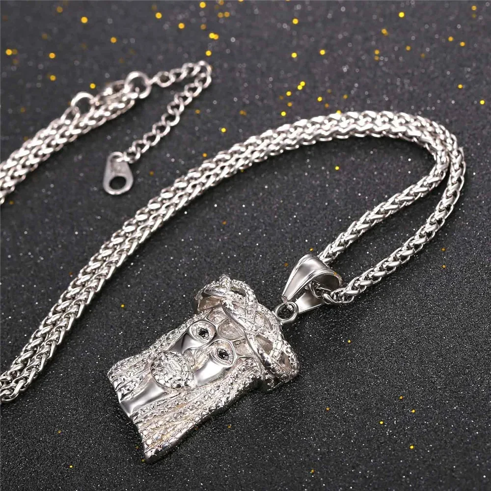 Модное ожерелье с подвеской Иисуса из нержавеющей стали для мужчин и женщин