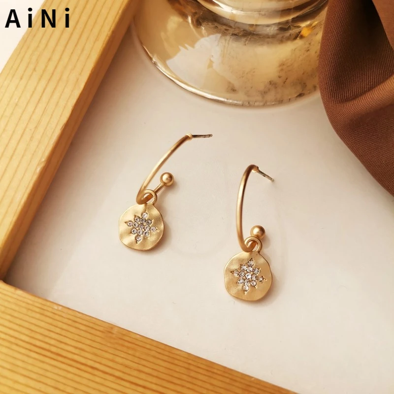 

Fashion Jewelry Vintage Statement Earrings 2021 New Design High Quality Shiny Crystal Drop Earrings For Girl Lady Gifts