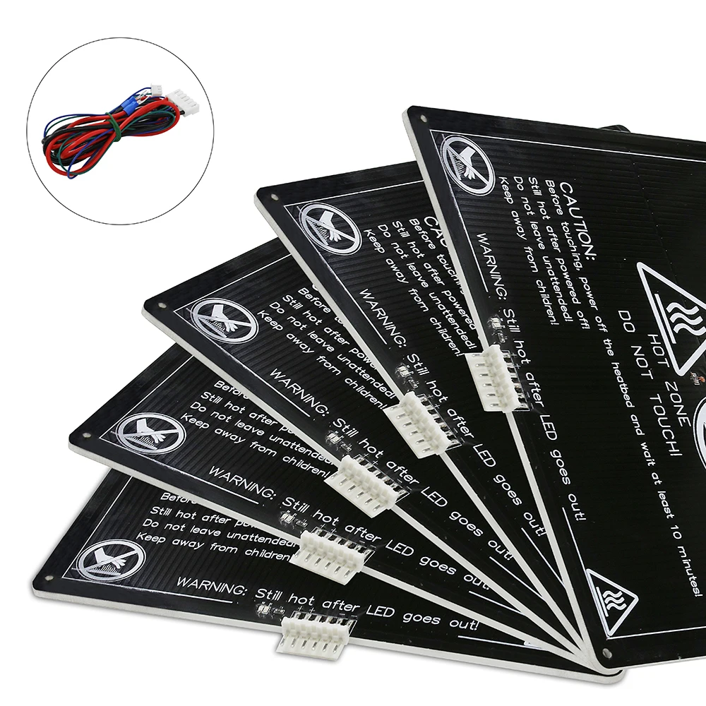 Алюминиевая печатная платформа с радиатором 220 мм/300 мм для 3D-принтера Anet A8 Plus A6