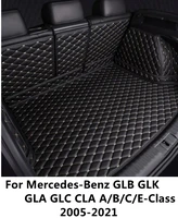 sj waterproof car trunk mat tail boot tray liner cargo rearpad cover for mercedes benz a b c e class glb cla cls gle glc gla glk