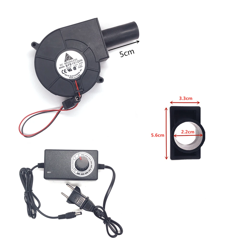 Новый центробежный турбонагнетатель BFB1012VH DC12V 1.8A 9733 9 см с мощным объемом воздуха и адаптером питания Новый центробежный турбонагнетатель BFB1012VH DC12V 1.8A 9733 9 см с мощным объемом воздуха и адаптером питания