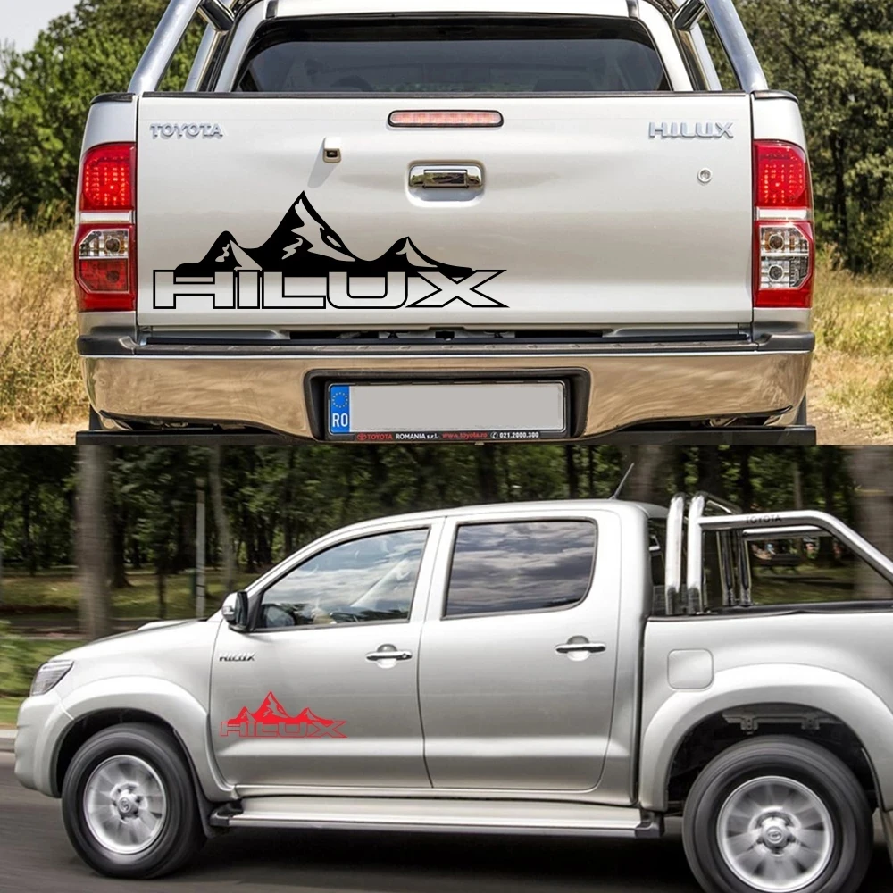 Car Door Stickers For Toyota Hilux Revo Vigo Auto Rear Trunk Vinyl Film Decal Sport Automobile Decoration Car Tuning Accessories