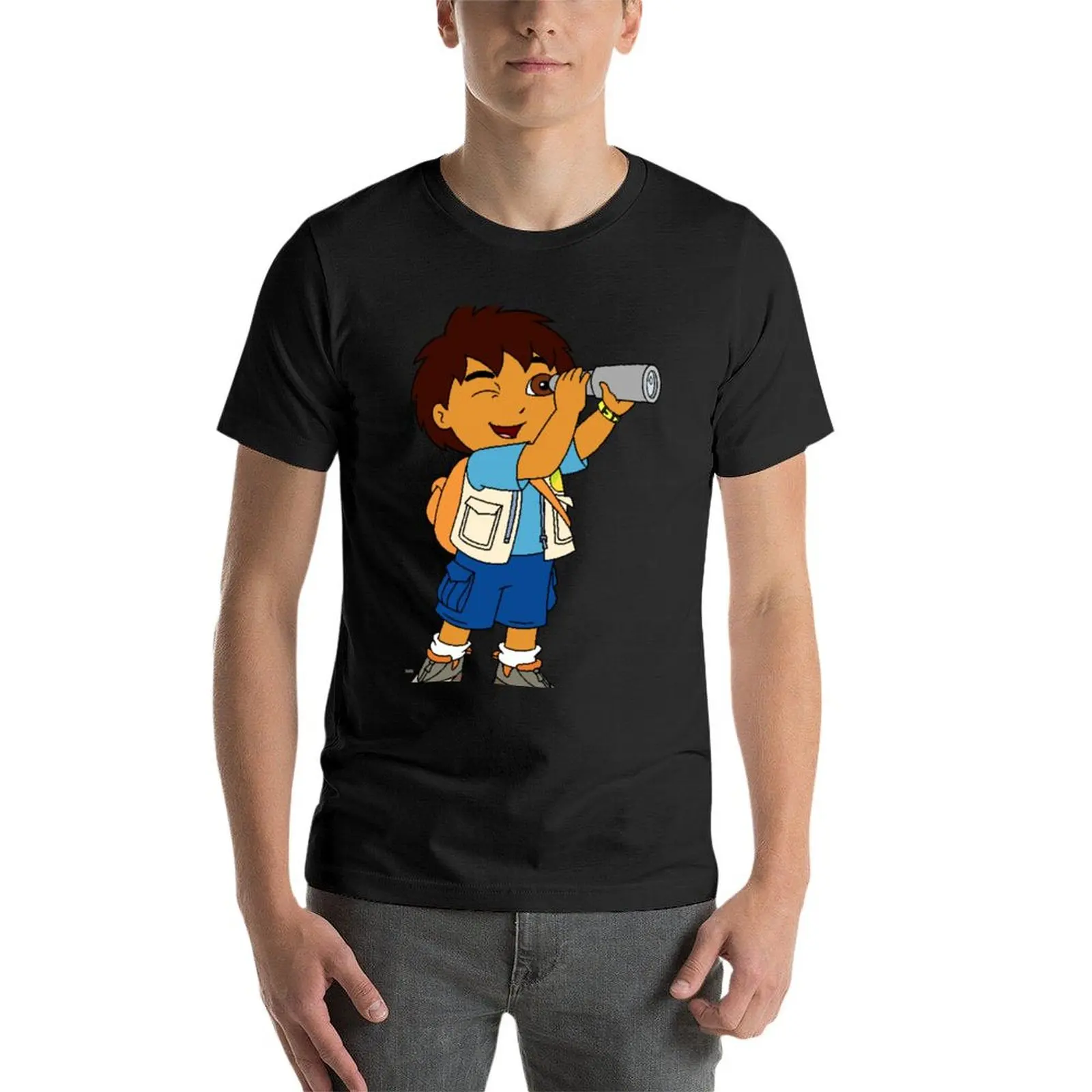 Футболка Go Diego корейские модные мужские рубашки для тренировок большого размера