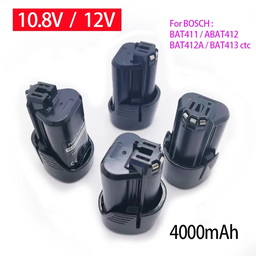 Фото ✔ Для BOSCH BAT411 10,8 В литий-ионная аккумуляторная батарея BAT411A BAT412 BAT412A BAT413 BAT413 Сменная батарея 12 В №4