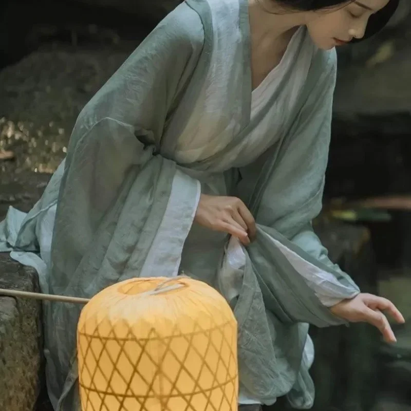 Hanfu Wei Jinfeng Женская четырехсезонная фея с перекрестным воротником и широкими