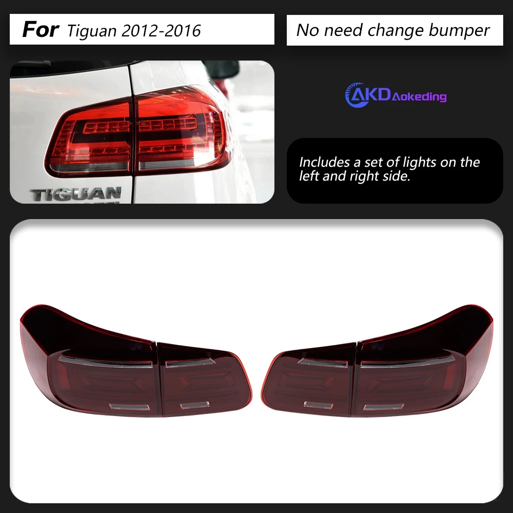 

Автомобильные задние фары для VW Tiguan 2009-2017, светодиодные противотуманные фары DRL Hella, тюнинг детской лампы, автомобильные аксессуары Tiguan, задние фары