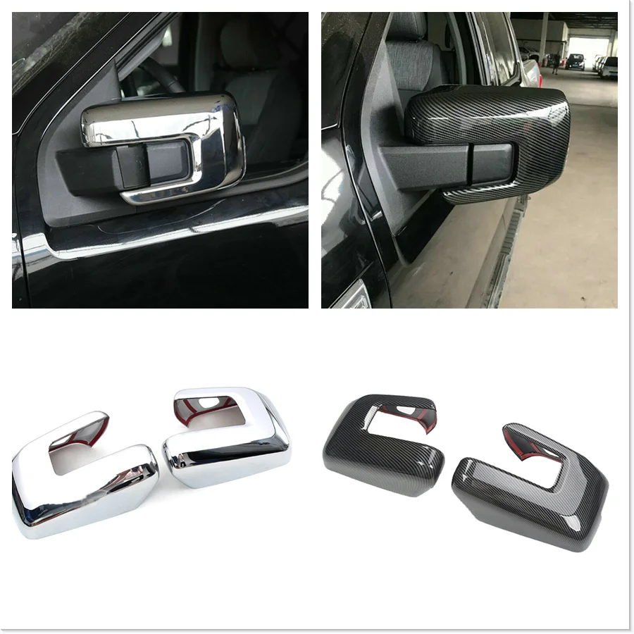 

For Ford Raptor F150 P702 2021 2022 Accessories Door Side Mirror Cover Trim Rear View Cap Overlay Molding Garnish