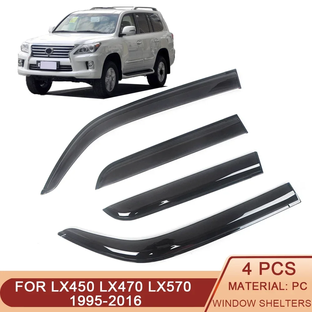 Козырек для боковых окон Lexus LX450 LX470 LX570 1995-2016 черный тонированный