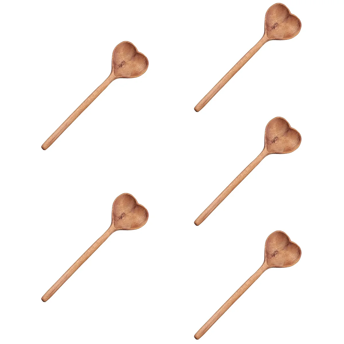 

5x Compact Portable Daily Use Convenient Home Accessory Spoon Dessert Spoon for Mixing Daily Drinks