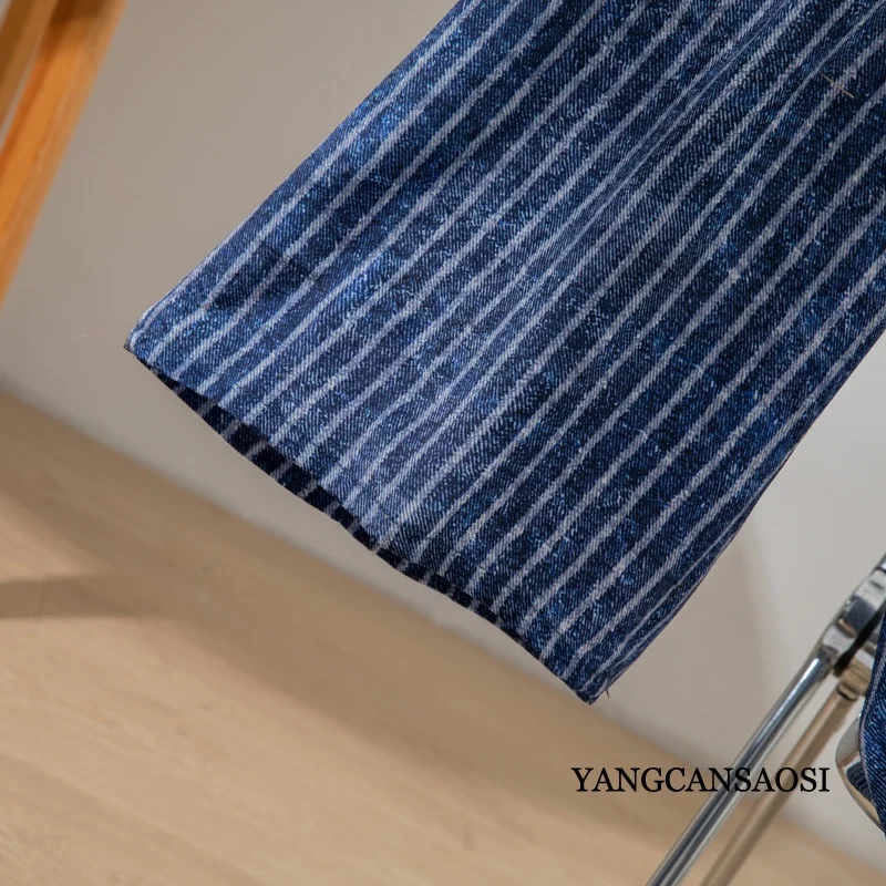 100% натуральный шелк тутового шелкопряда крепдешин синие полосатые эластичные с