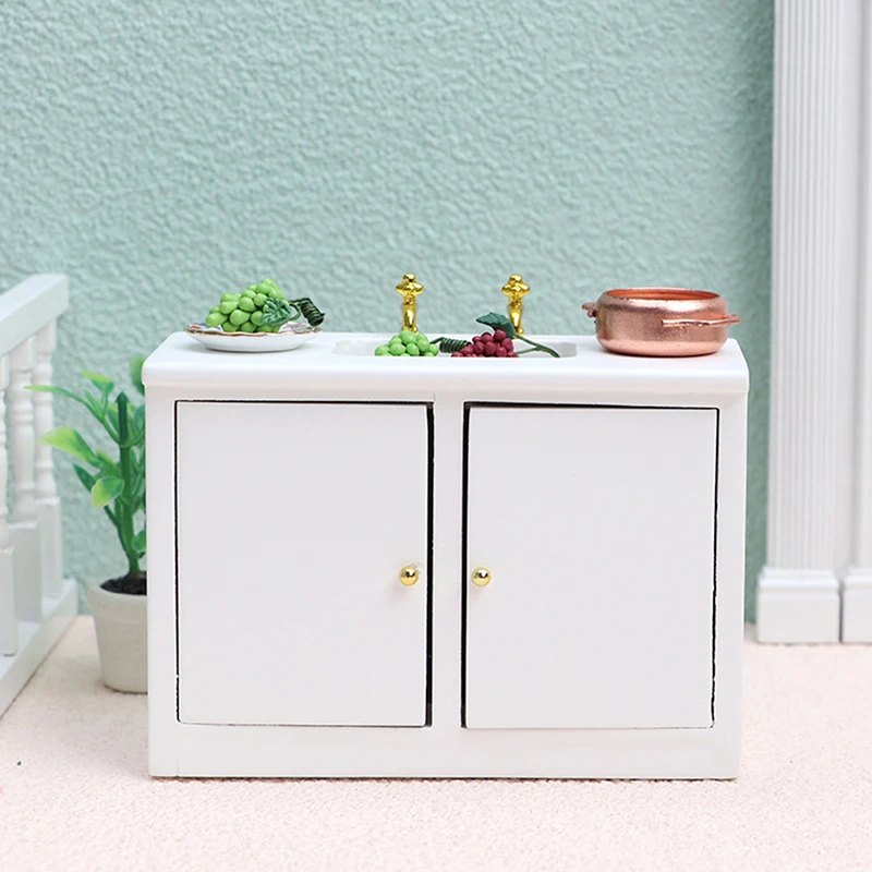 

1:12 Dollhouse Miniature White Hand Sink Model Bathroom Kitchen Furniture Accessories For Doll House Decor Kids Toys DIY