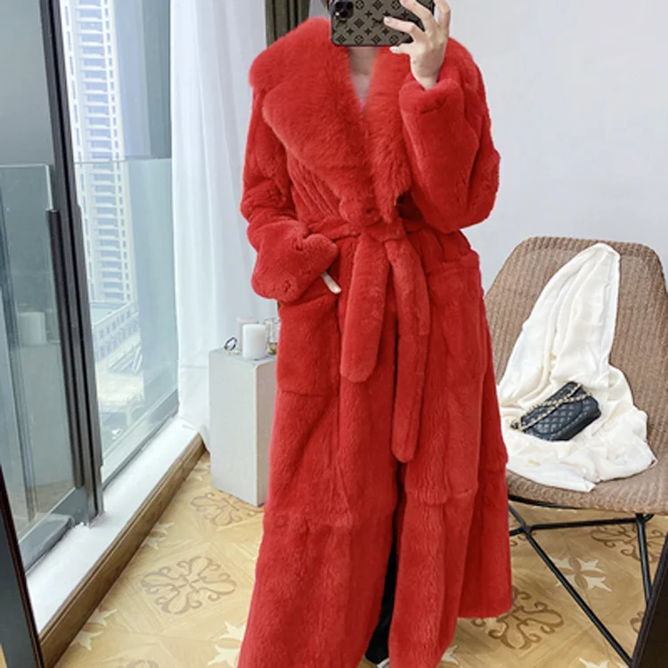 2022 new coat women's mid-length coat fashionable temperament loose large size to cover the belly