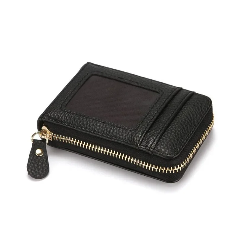 portfel męski etui na karty kredytowe blokowanie RFID kieszeń zamek błyskawiczny torebka męska