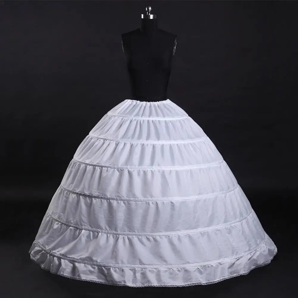 

Six Steel Tutu Skirt Wedding Dress Crinoline Performance Clothes Slip Dress 6 Circles Yarn-Free Large Pannier Tutu Petticoat