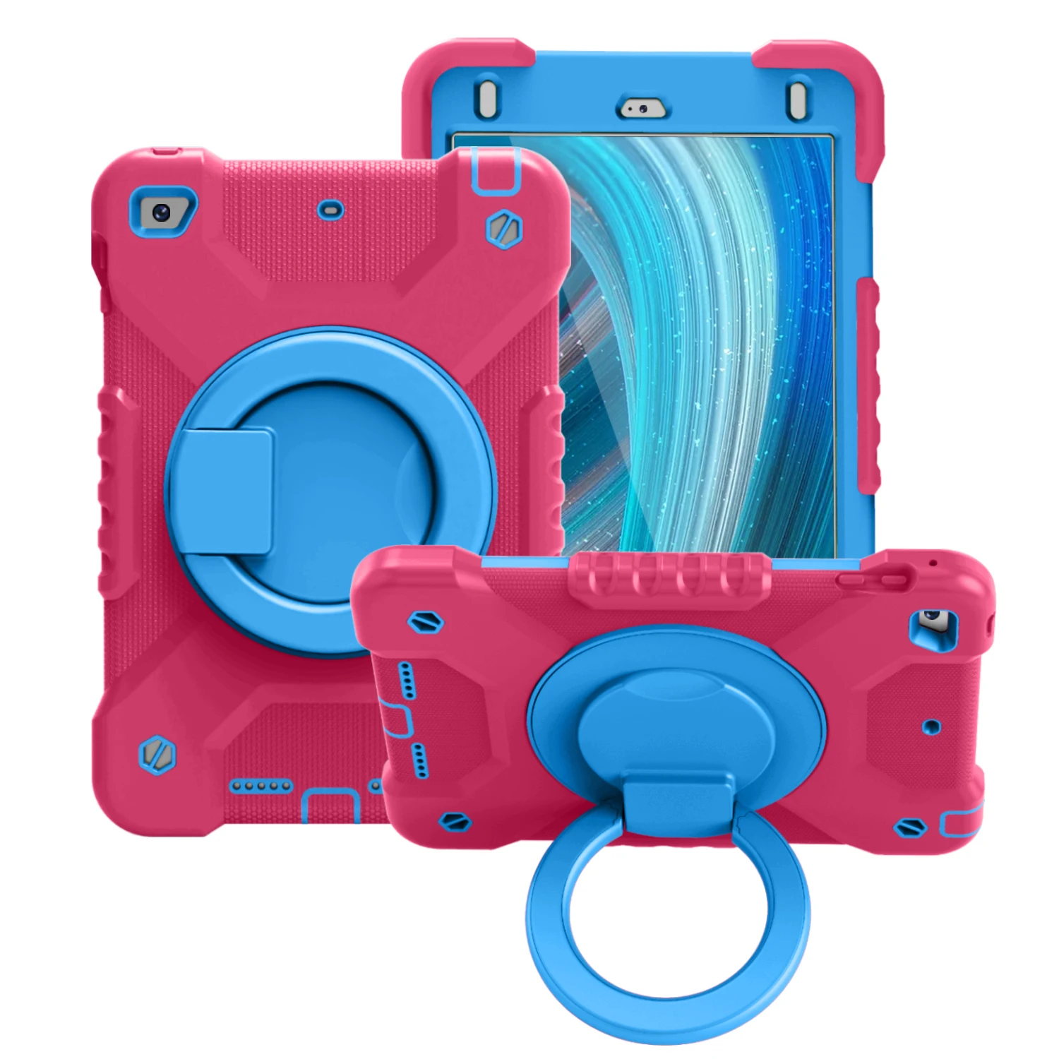 

Kid Case for iPad Mini 6 5 4 mini6 mini4 Heavy Duty Kids Safe PC Rugged High Impact Shoulder Strap Ring Kickstand Case Cover