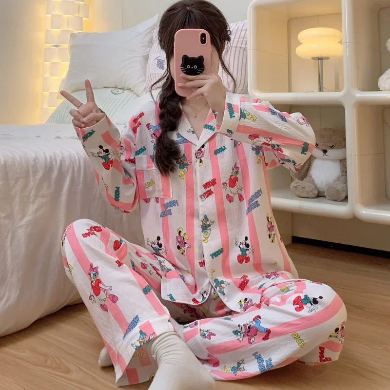 Микки Мяомяо дом весенние новые пижамы мультфильм милая домашняя одежда дышащие