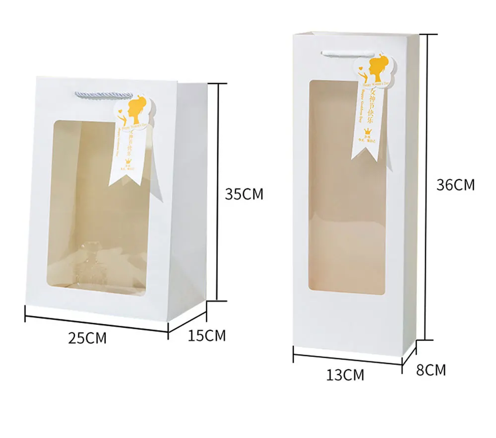 5pcs Gift Bag Box For Birthday Party Wedding Christmas New Year Child Favors Cookies Snack Decoration |