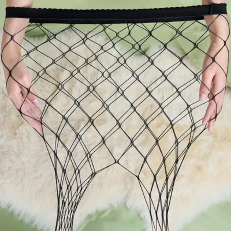 

Женские сетчатые черные, красные, белые чулки с высокой талией, трикотажные сетчатые брюки, нижнее белье