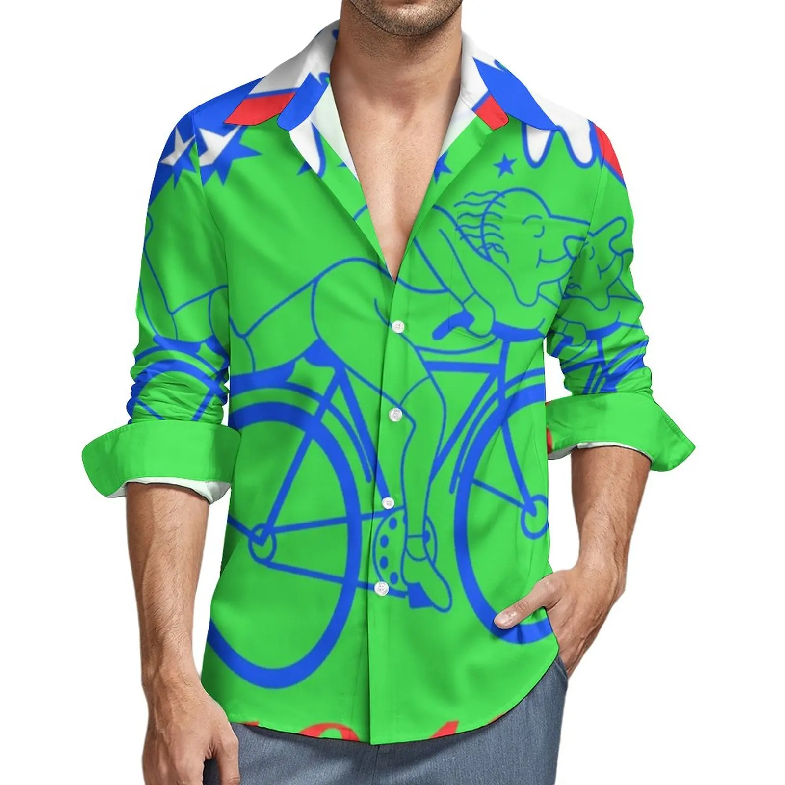 

Мужская Повседневная рубашка с длинным рукавом, с принтом Альберта Хоффмана