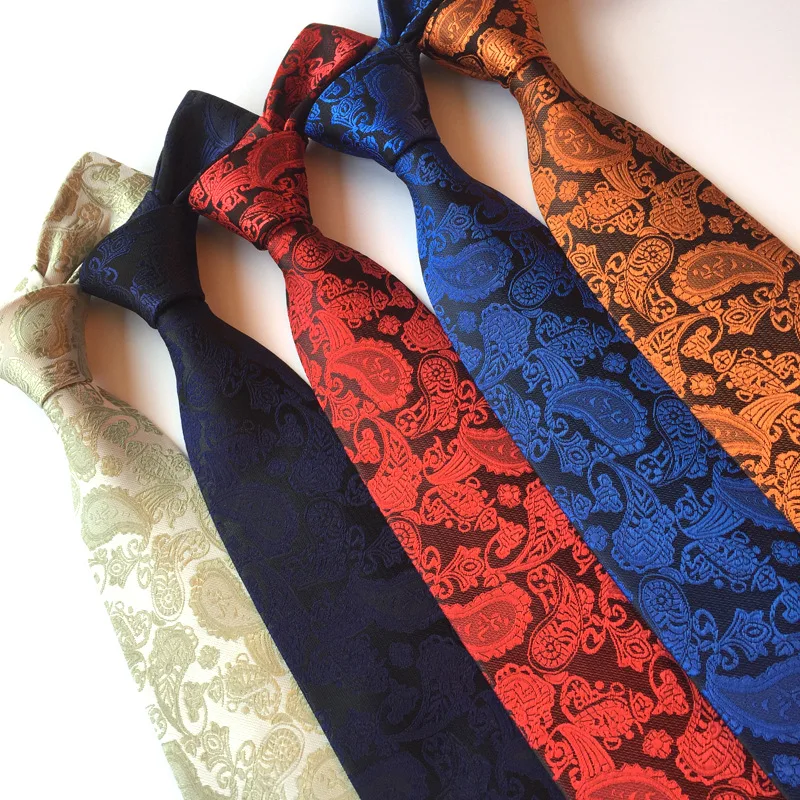 

Paisley Tie Men Formal Luxury 18 Color Soild Paisley Design For Business Wedding Party Gentlemen Neck Tie Gravatas Necktie 8CM