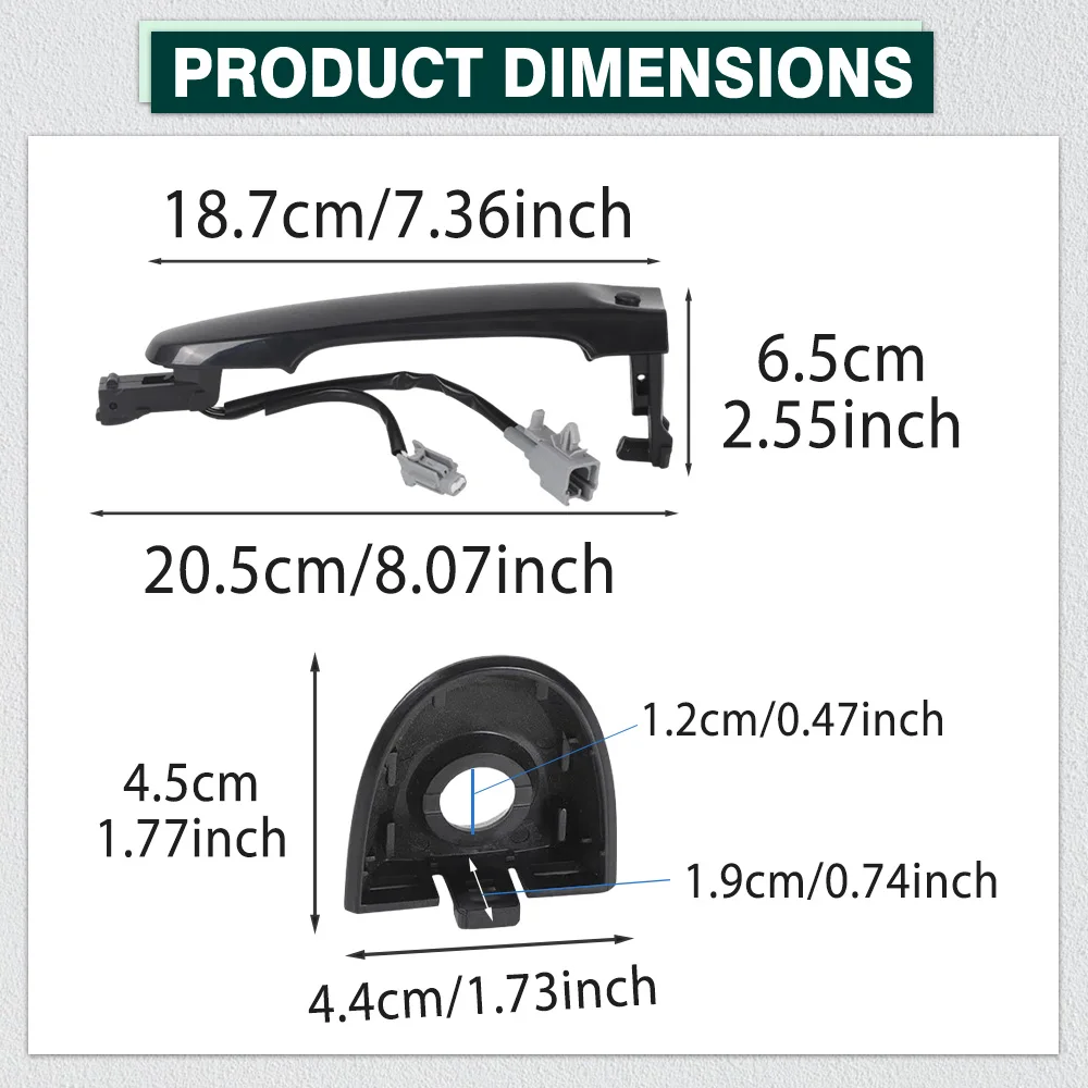 Фото Наружная ручка передней левой/правой двери для Nissan Versa Sedan, Micra, March, Juke, Sunny 80640-1FA5B, 82644-1FA5A, 80644-1FA5A №2