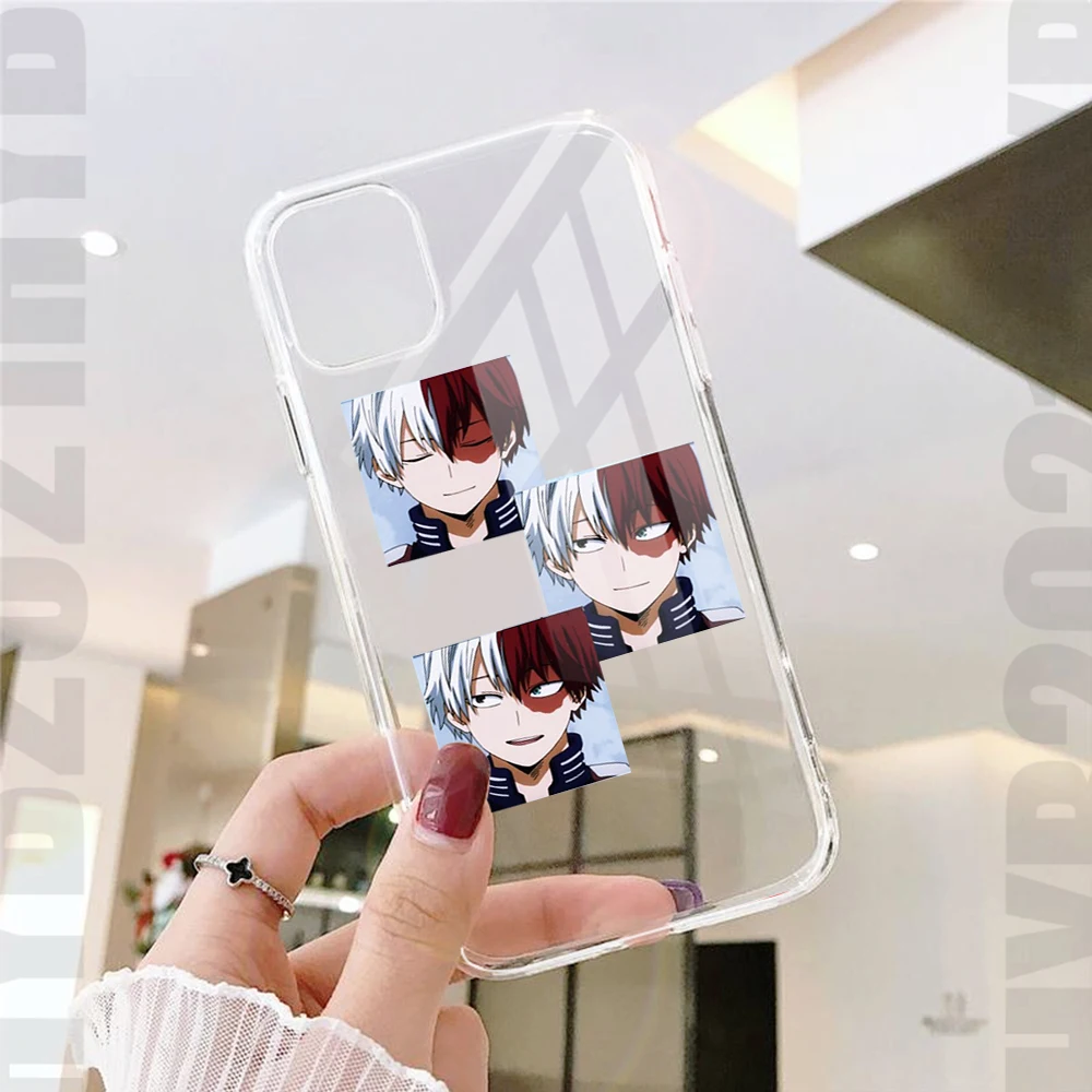 

Shoto Todoroki boku no hero academia Phone Case for iphone 13 12 11 pro mini XS MAX 8 7 6 6S Plus X XR Transparent case covers