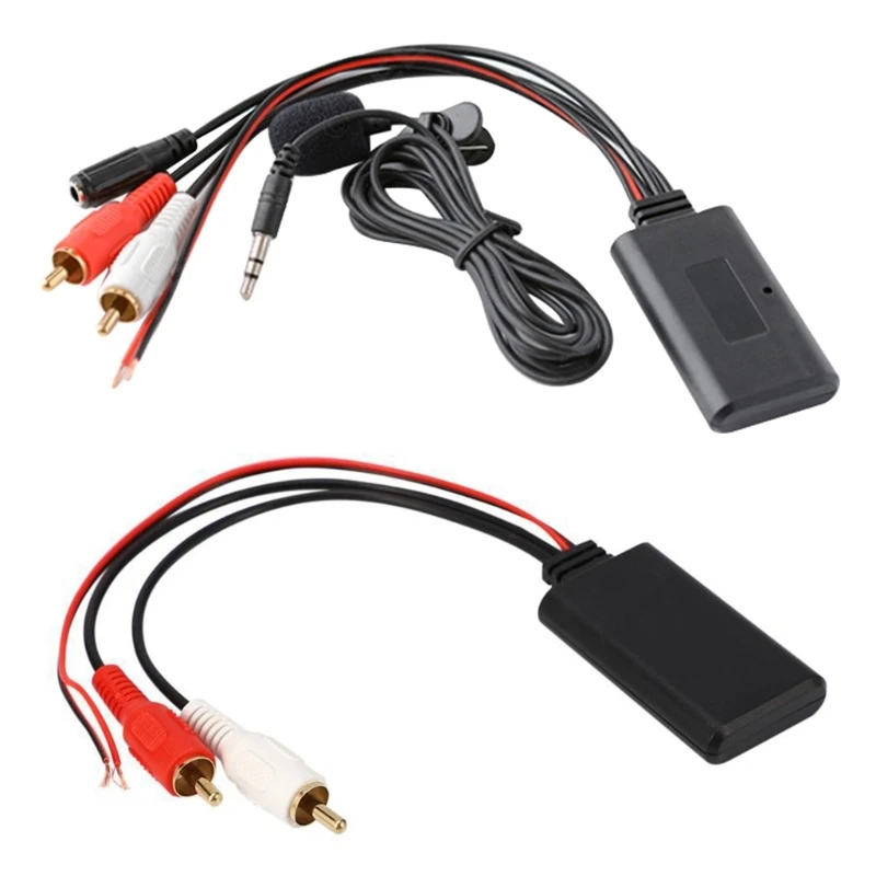 Bluetooth-compatible 5.0 Module Adapter MP3 Handsfree for 2RCA Interfaces Vehicles D7YA