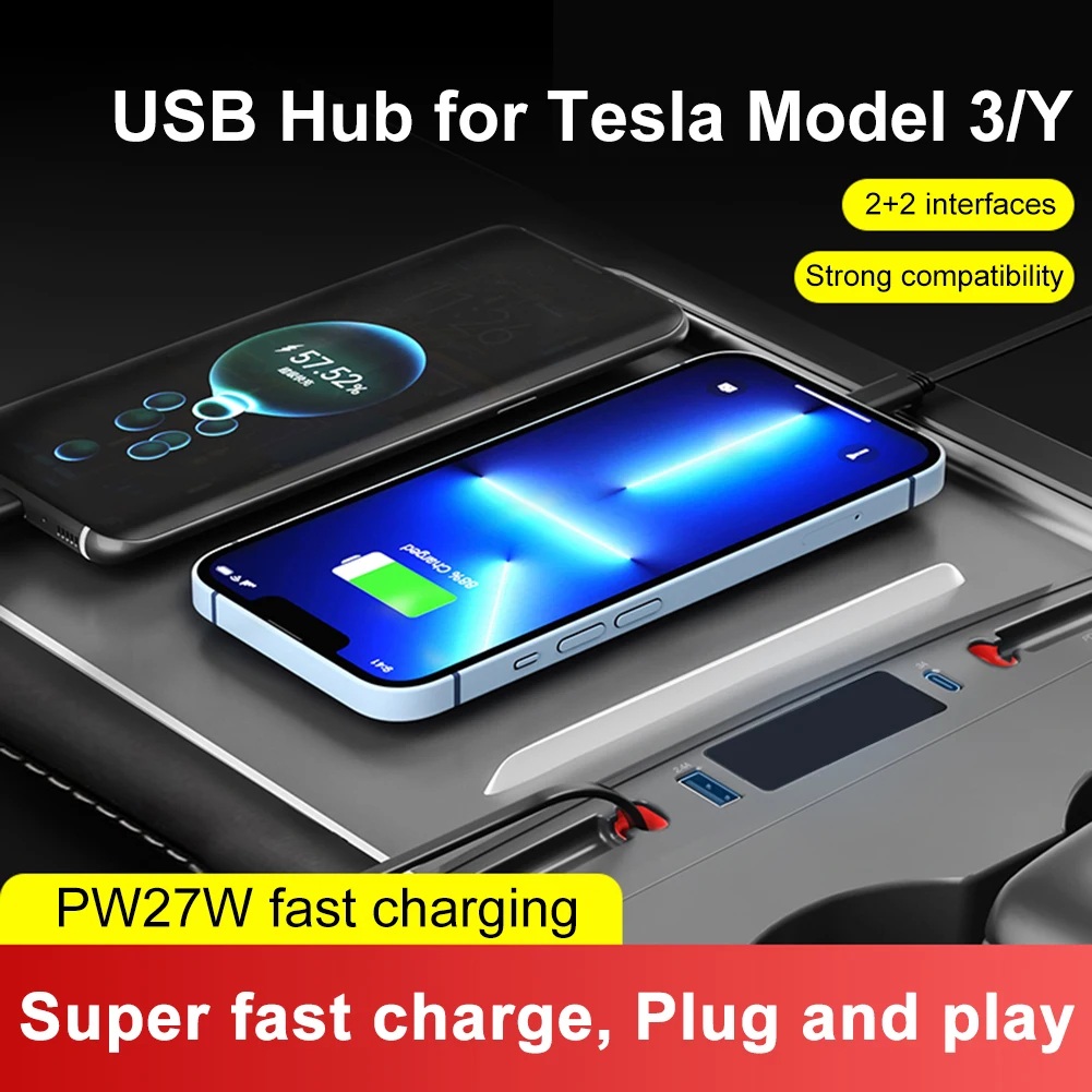 

Док-станция для быстрой зарядки Tesla Model 3 Y 2021 2022 27 Вт