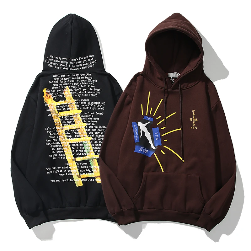 

Catcus Jack Highest in the Room Hooded Sweatshirt Men and Women Oversize Stranger Things Loose Streetwear Hoodies