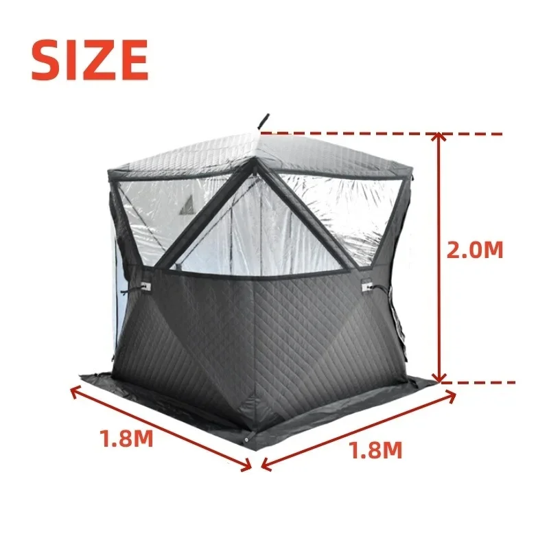 Палатка для зимней подледной рыбалки с дымовым домкратом